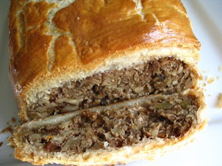 Mushroom Nut Roast in Golden Puff Pastry