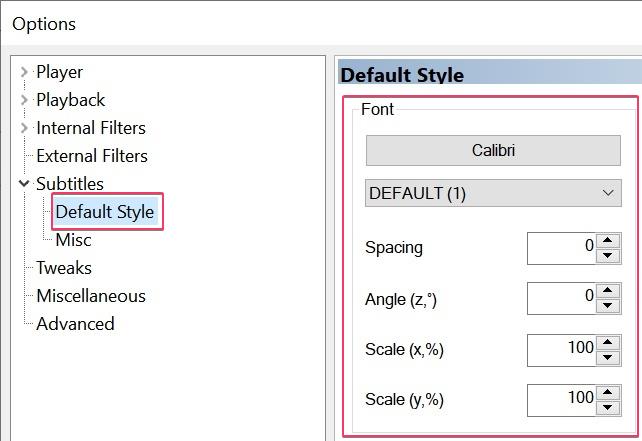 change subtitle font size default media player classic change subtitle font size default media player classic