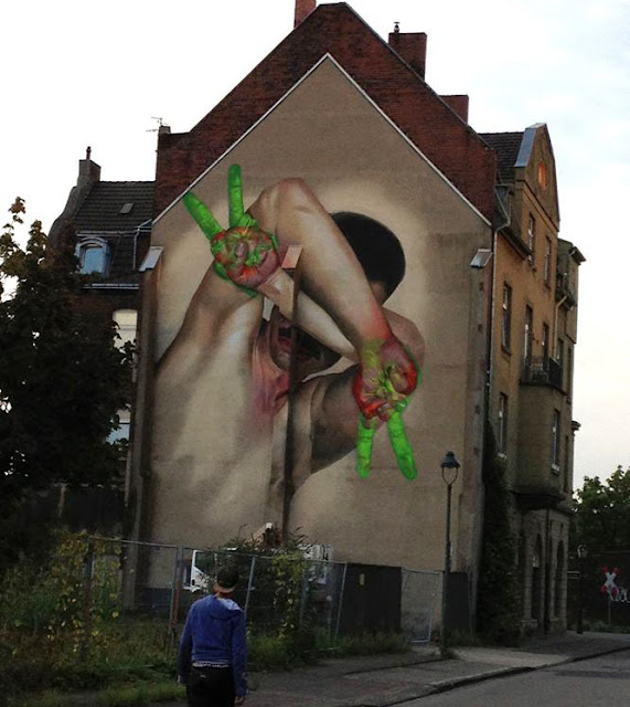 Street Art By Case On The Streets Of Dusseldorf, Germany.