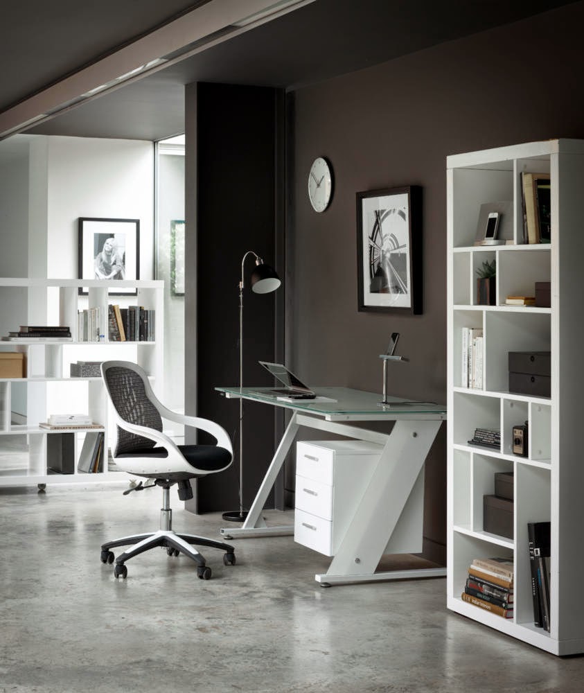 Oficinas en color blanco y negro - Colores en Casa