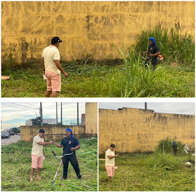 Limpeza é feita no Campo Florestão pelo vereador Edimilson Dourado 2 Limpeza é feita no Campo Florestão pelo vereador Edimilson Dourado