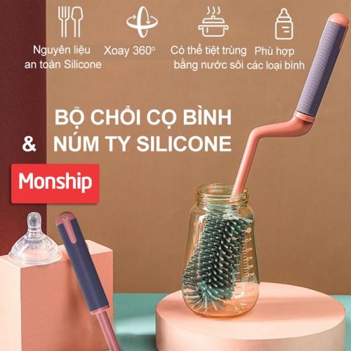 Cọ bình sữa silicon cho bé