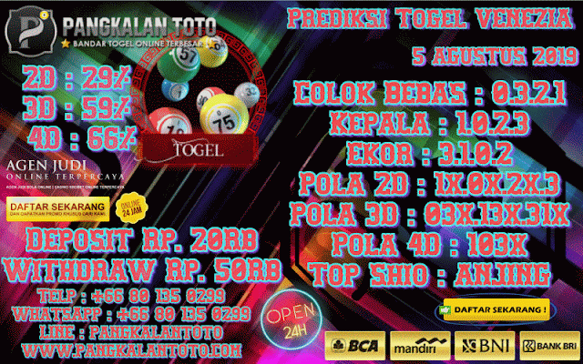 PREDIKSI TOGEL VENEZIA 5 AGUSTUS 2019 BeritaBerita Viral