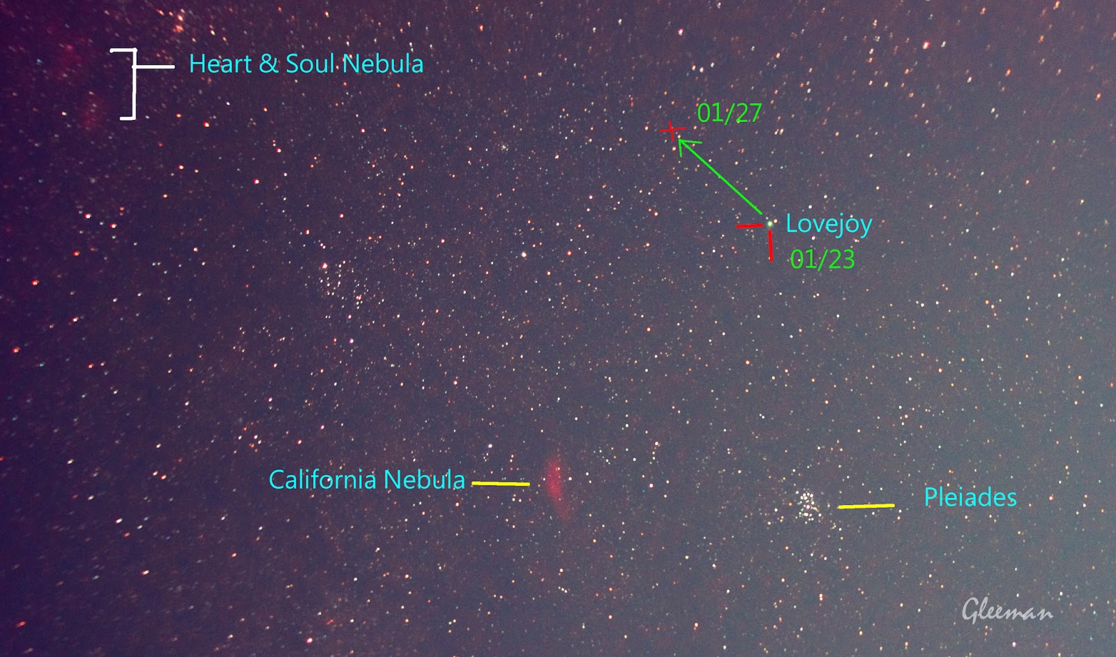 Comet Lovejoy finding chart 1/27