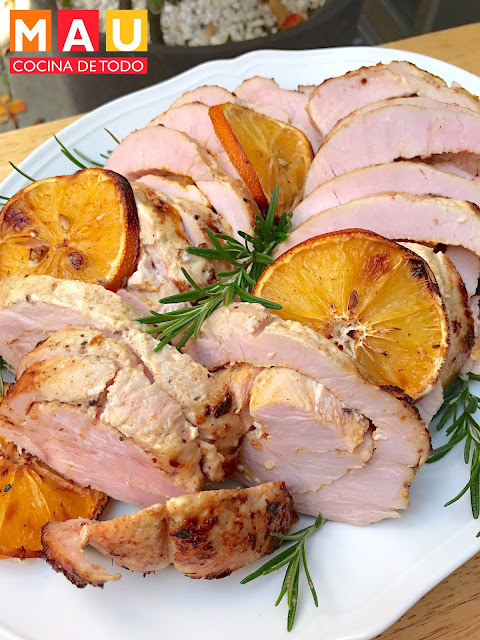 mau cocina de todo pechuga de pavo naranja paprika al horno