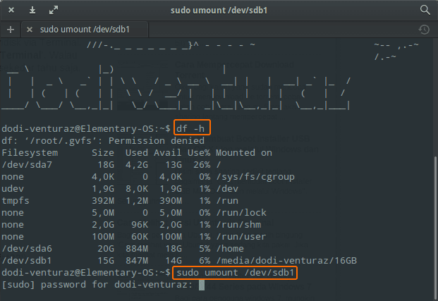 Format Flashdisk Terminal | format flashdisk di linux via terminal venturaz blog Format Flashdisk Terminal | format flashdisk di linux via terminal venturaz blog