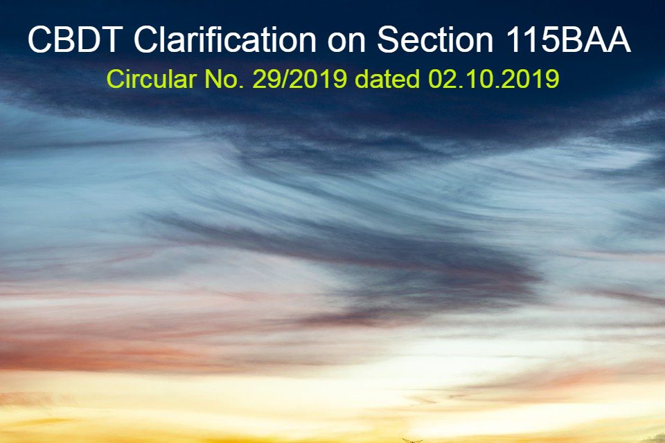 CBDT Circular on Section 115BBA on MAT Credit and Additional Depreciation