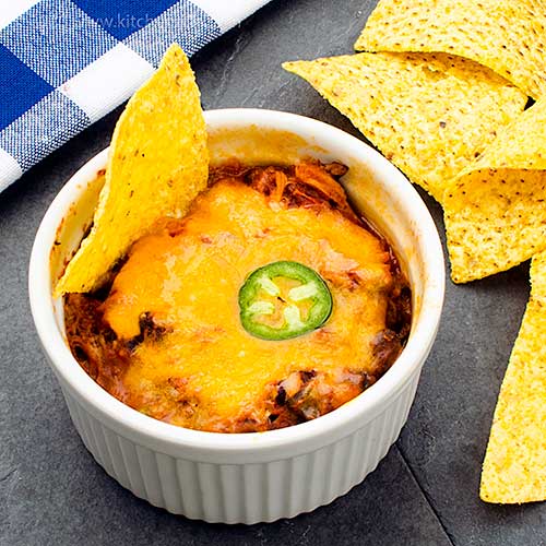 Kitchen Riffs Chicken and Black Bean Nacho Dip