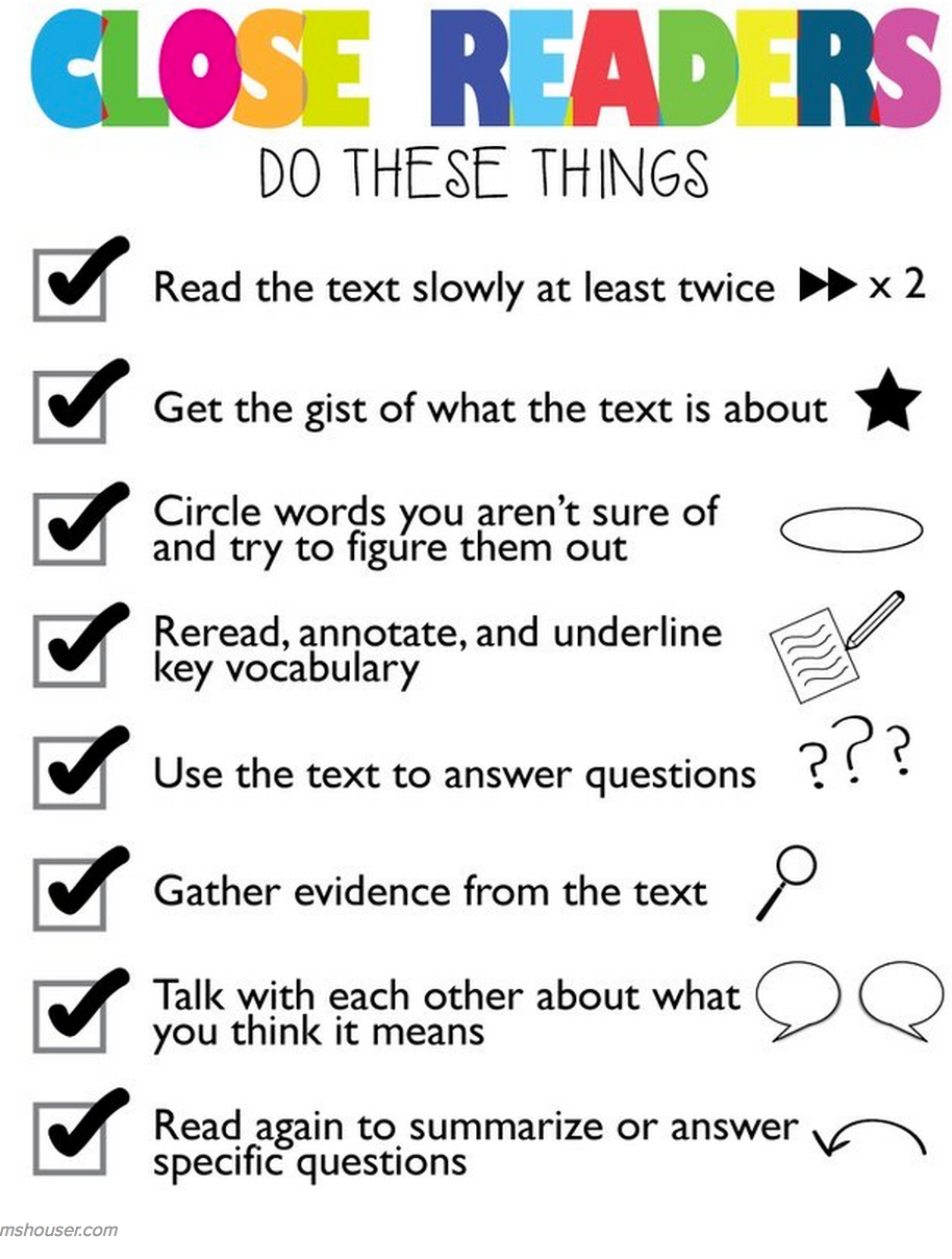 20 Charts to Help You Teach Close Reading | Educational Technology and ...