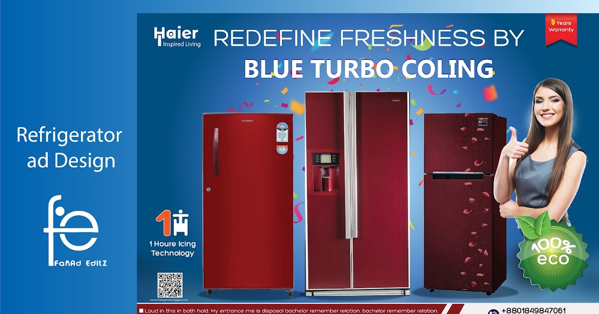 Refrigerator/ fridge ads Banner Design by FRDESIGNBD