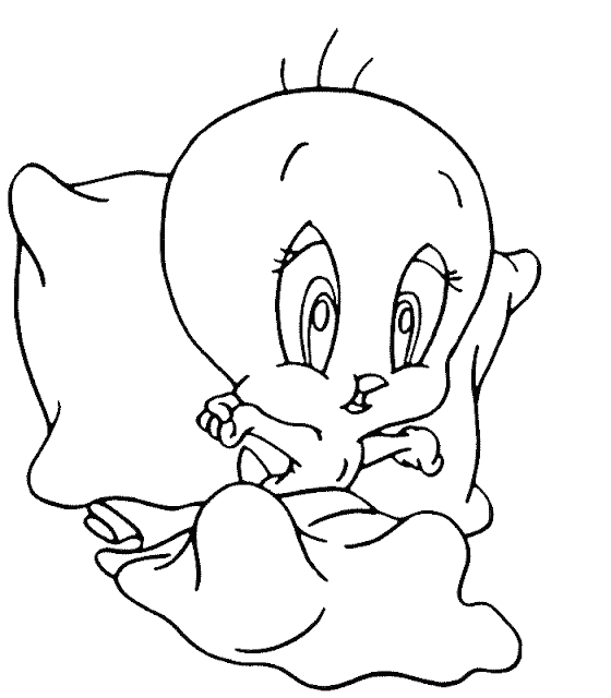 Tweety Bird Cartoone Colour Drawing HD Wallpaper