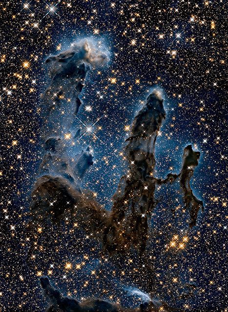 Фотография Столпов Творения, сделанная телескопом Хаббл