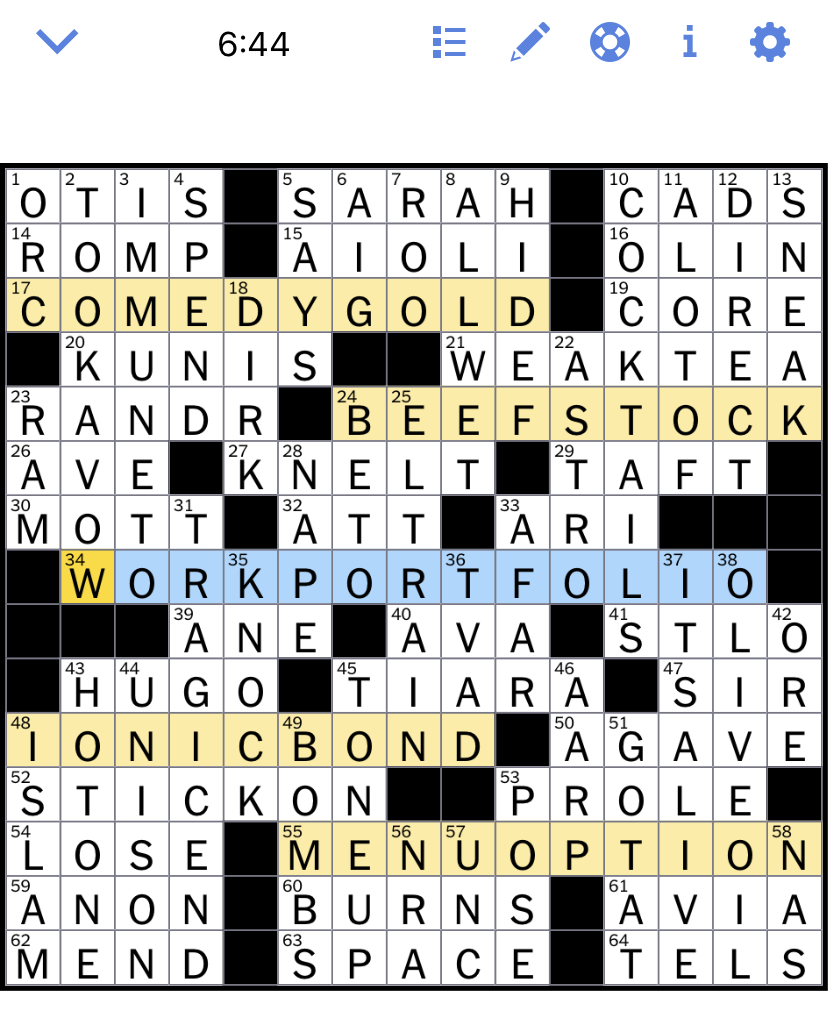 The New York Times Crossword Puzzle Solved Wednesday s New York Times 