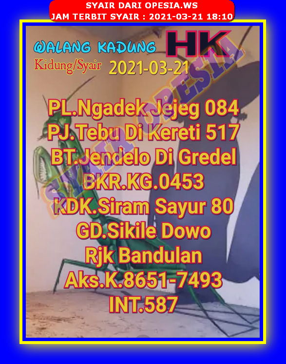Forum Syair Hongkong 21 Maret 2021 Royal Syair