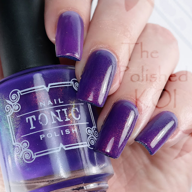 Tonic Polish - Empress; swirl nail art