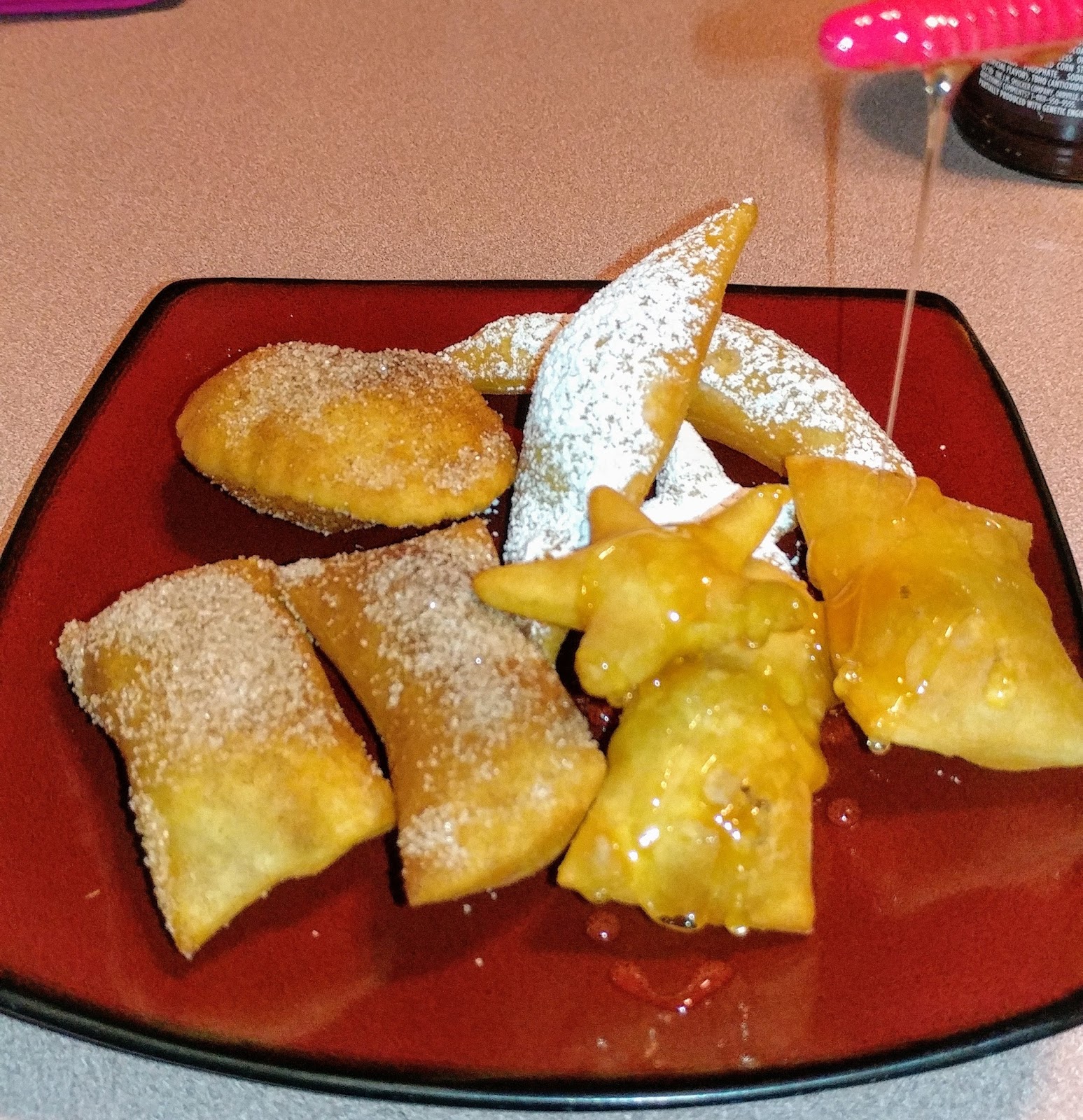Sopapillas with five different toppings