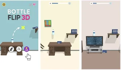 تحميل لعبة تحدي قلب الزجاجة Bottle Flip Jump 3D مهكرة للأندرويد