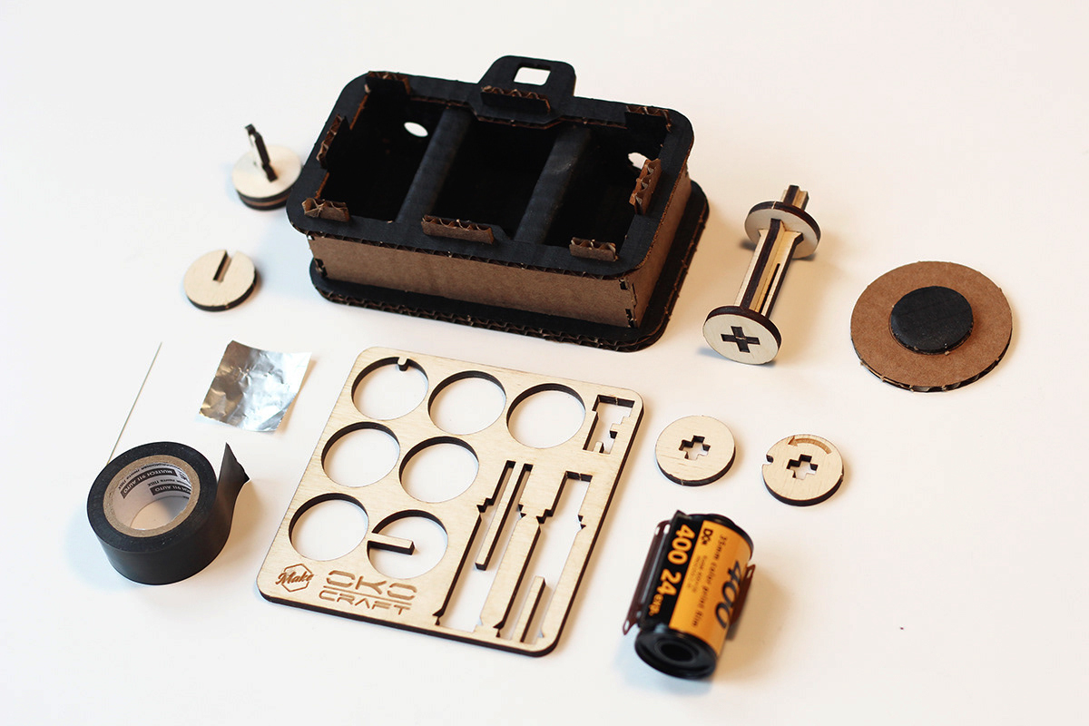 Starter Kit dari kamera Pin hole kardus Starter kit dari kamera Pin Hole berbahan Kardaus