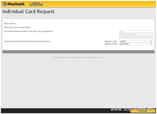 Mohon Maybank Visa Debit Picture Card secara online