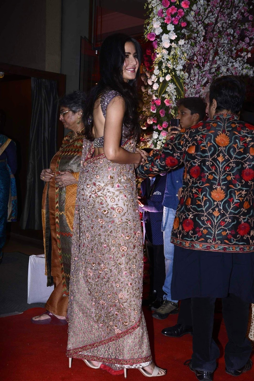 Katrina Kaif Looks Gorgeous In Saree At Neil Nitin Mukesh and Rukmini Sahay Wedding Reception