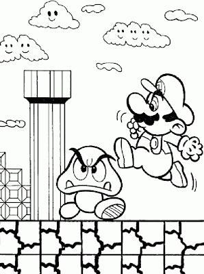 Mario jogo para colorir - Imprimir Desenhos
