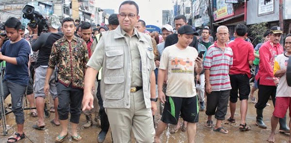Gubernur Anies: Alhamdulillah Air Telah Surut
