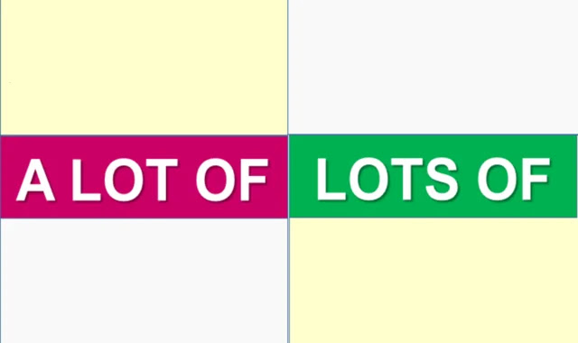 The difference between Lots of, A lots of