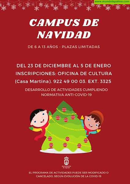 Tijarafe organiza una nueva edición del Campus de Navidad con todas las medidas de seguridad