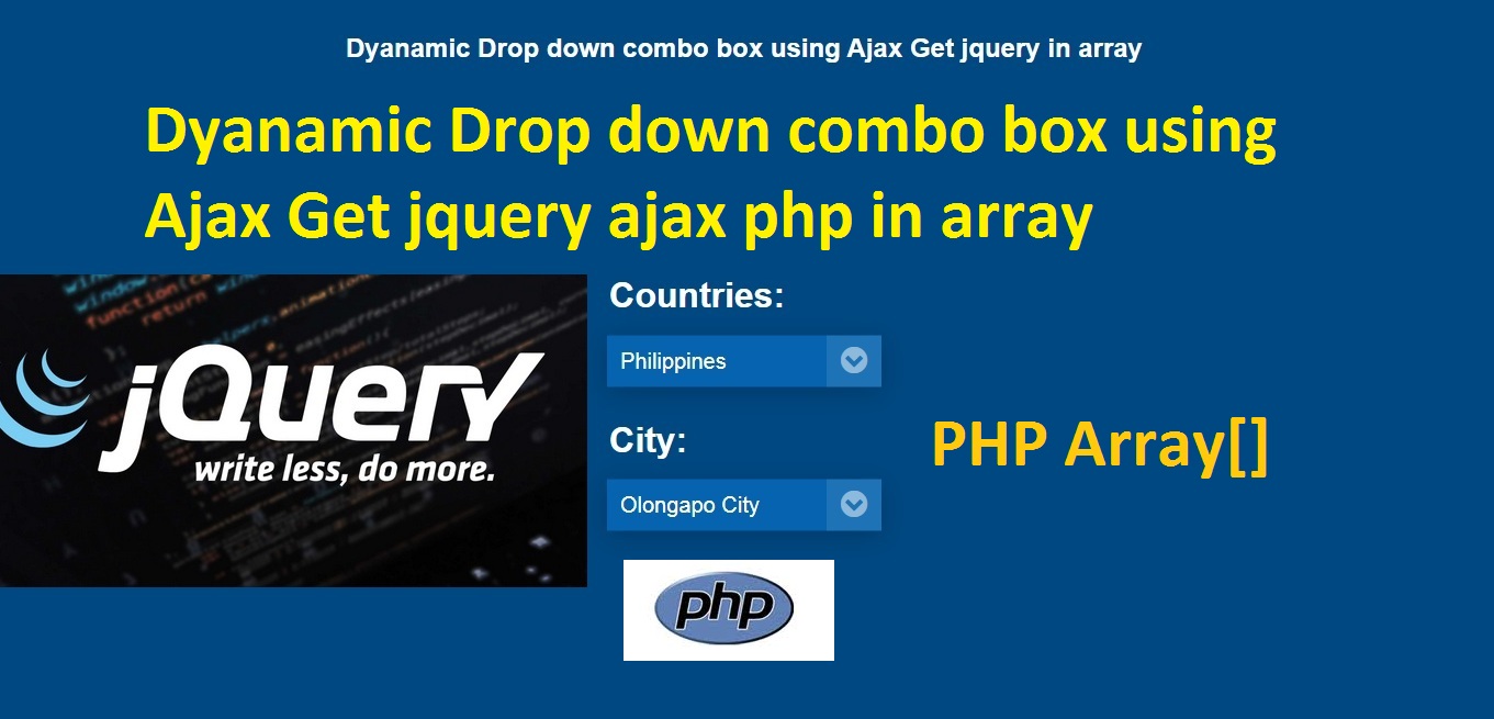 Dyanamic Drop down combo box using Ajax Get jquery | Tutorial101