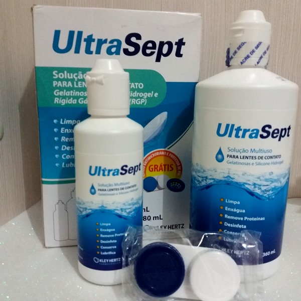 Solução de limpeza para lentes de contato: UltraSept