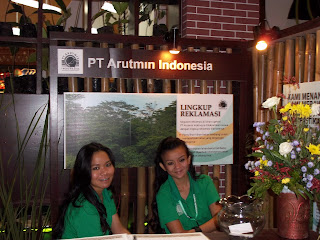 stand arutmin in indogreen forestry expo