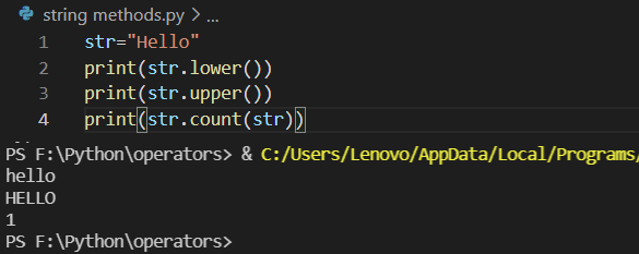 python string methods - InstanceOfJava