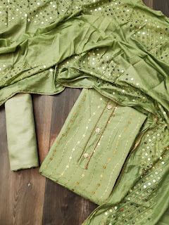 Sitara Work Muslin Cotton Dress Material Collection
