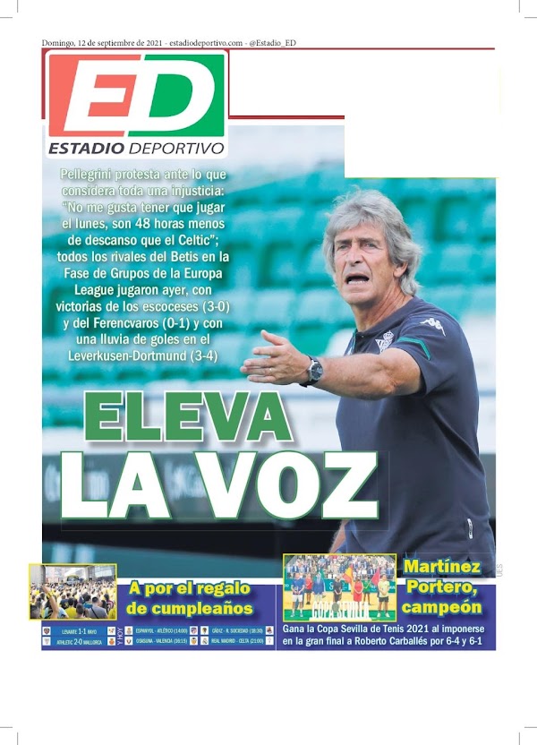 Betis, Estadio Deportivo: "Eleva la voz"