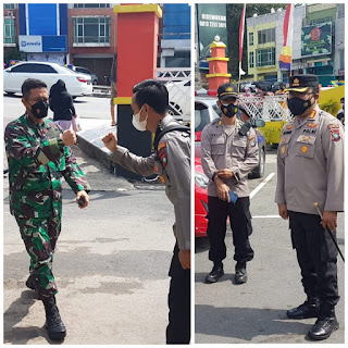 Kapolresta Barelang Bersama Dandim 0316/Batam Tinjau Gerai Vaksin di Polsek Lubuk Baja