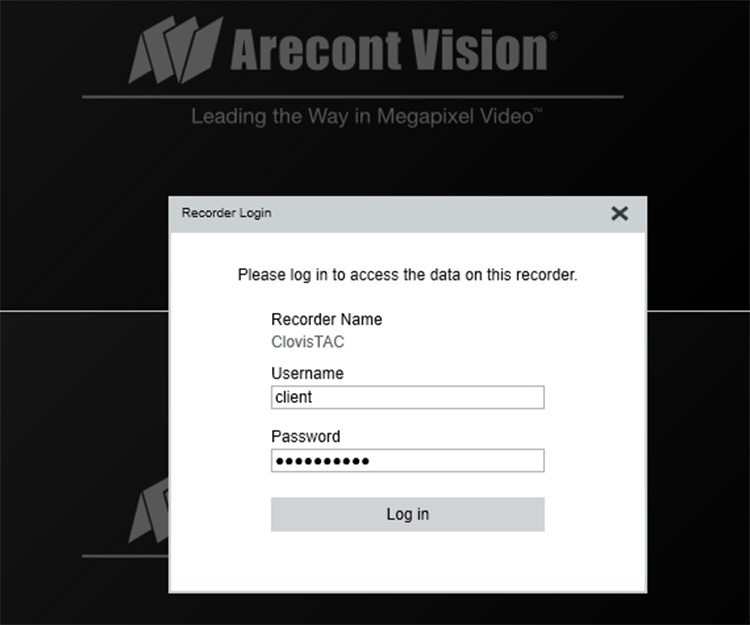 Arecont Default Password