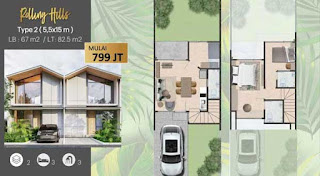 denah type 2A denah type 2A rumah 2 lantai rolling hills