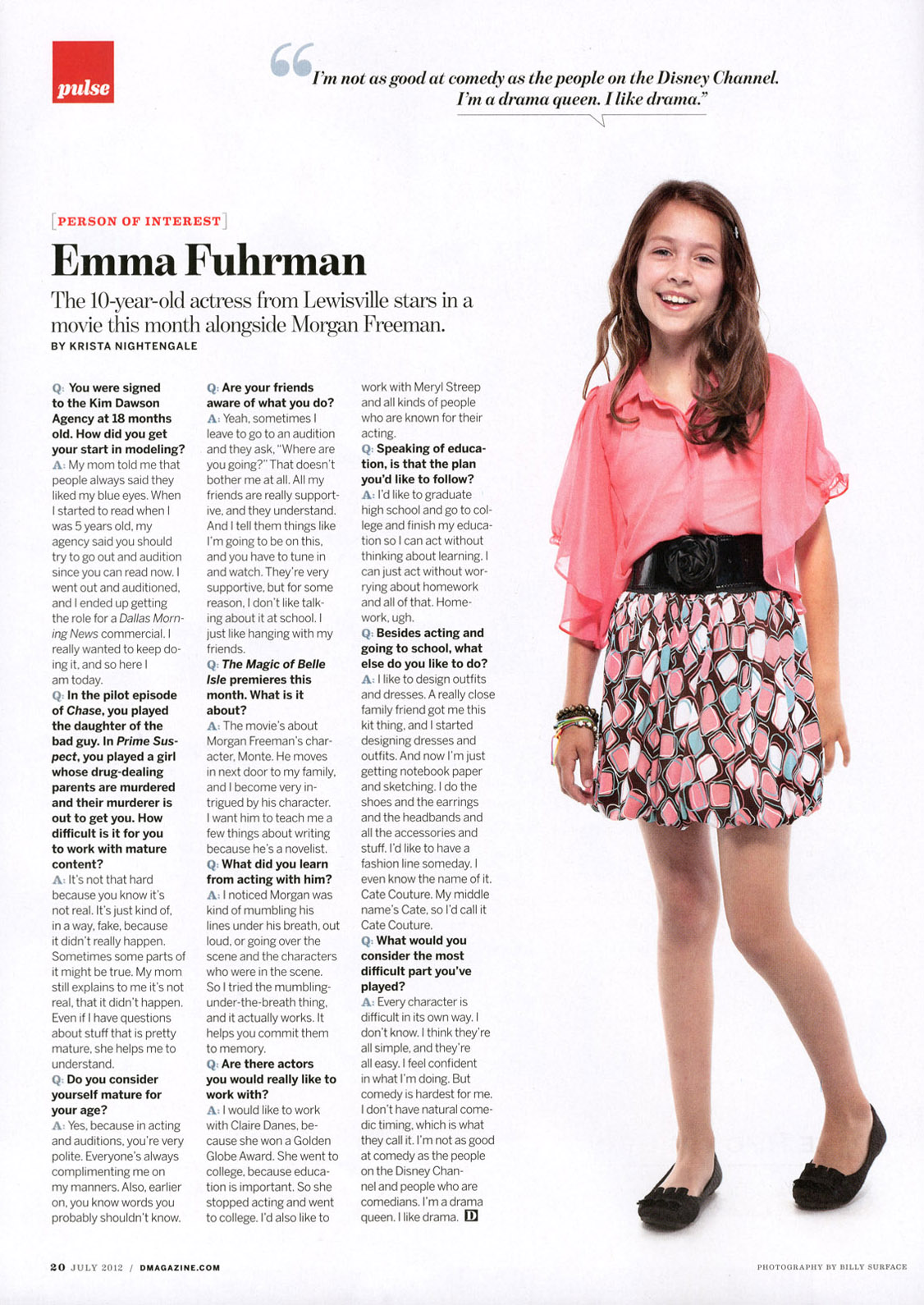 Kim Dawson Agency: Emma Fuhrmann Interviews with D Magazine