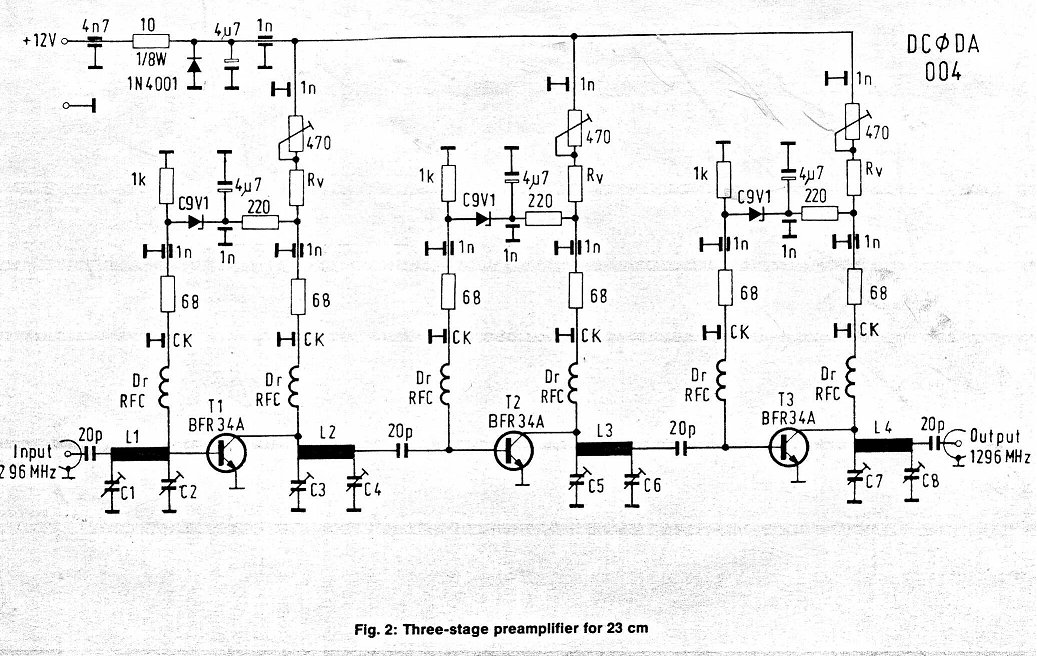 Трансвертер lz4au на 1296 мгц схема