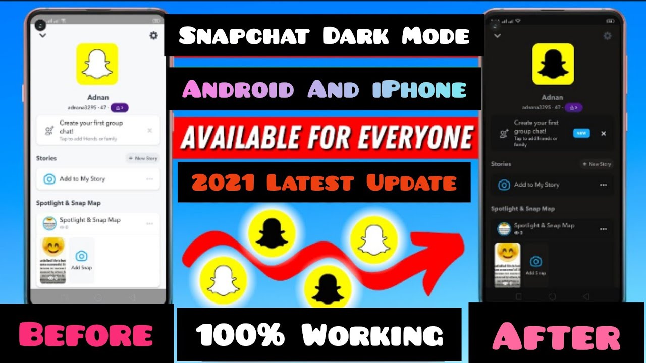 Turn on Dark Mode on Snapchat for Android