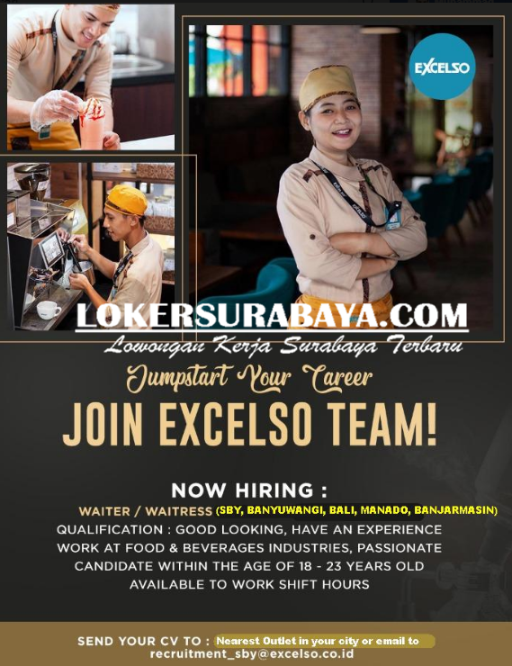 Karir Surabaya di Excelso Surabaya Terbaru November 2019