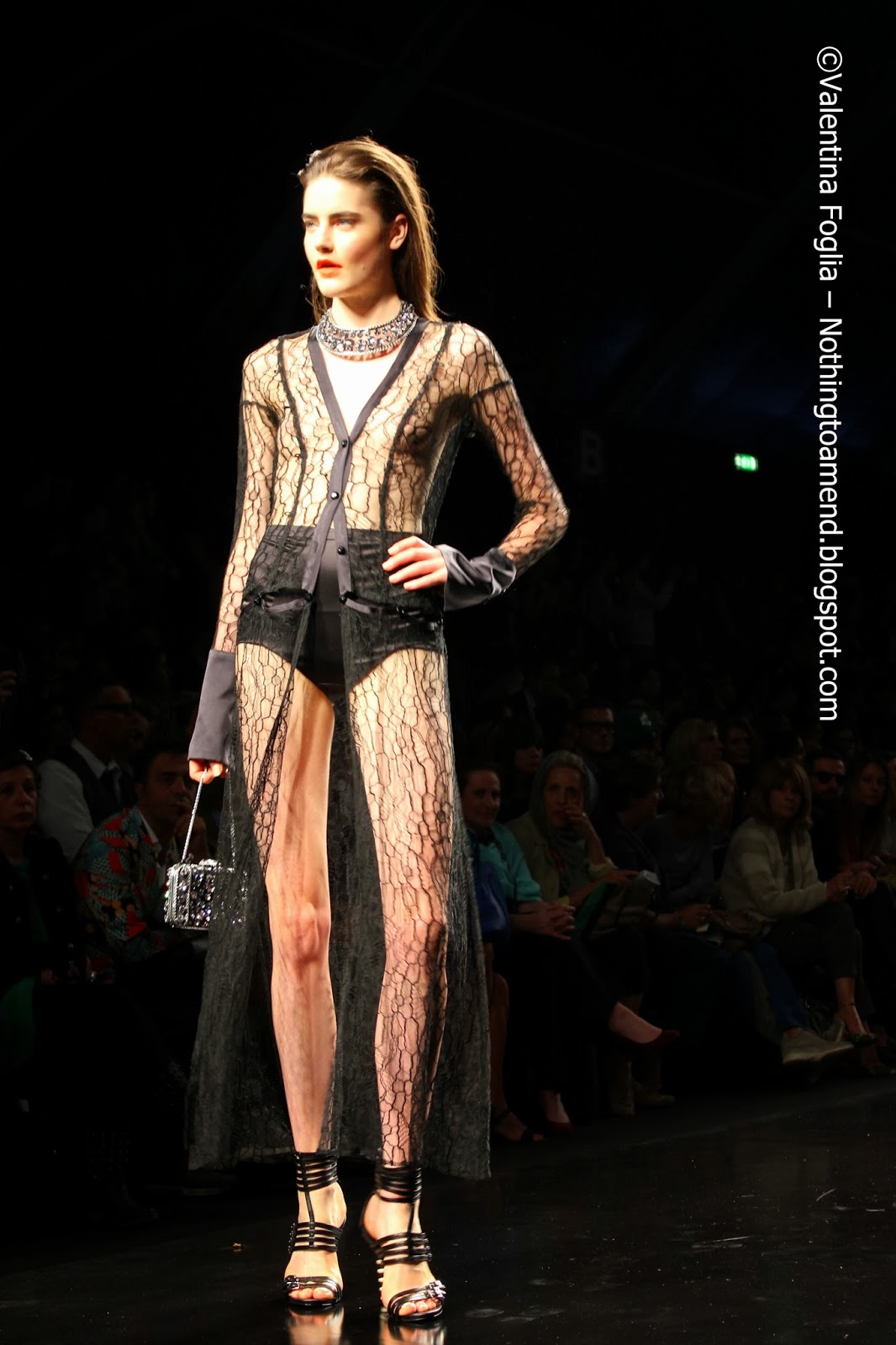 Abito John Richmond jacquard con cintura donna