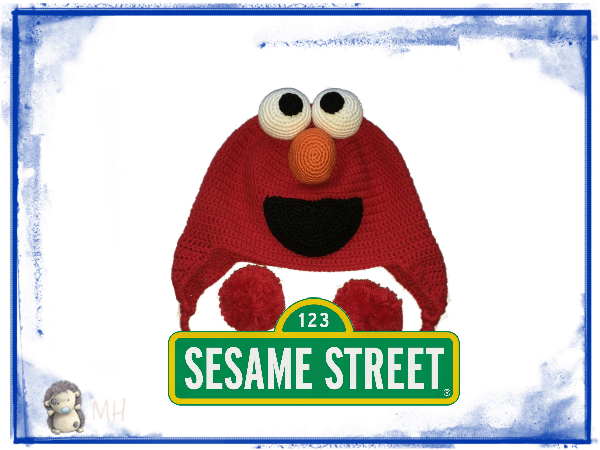 Elmo de Barrio sésamo a crochet