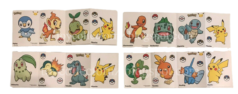 Pokemon 2021 Happy Meal Stickers 3 Sheets 