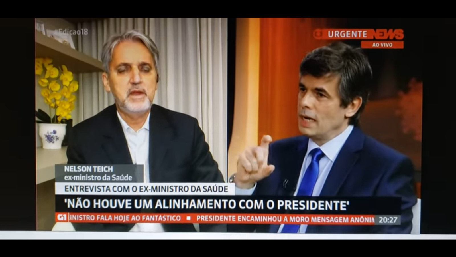 . VÍDEO EM ENTREVISTA NELSON TEICH SE IRRITA E DISPARA; " ESQUEÇA