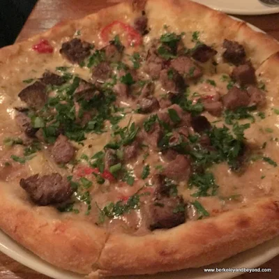 short-rib pizza at District San Francisco in San Francisco, California