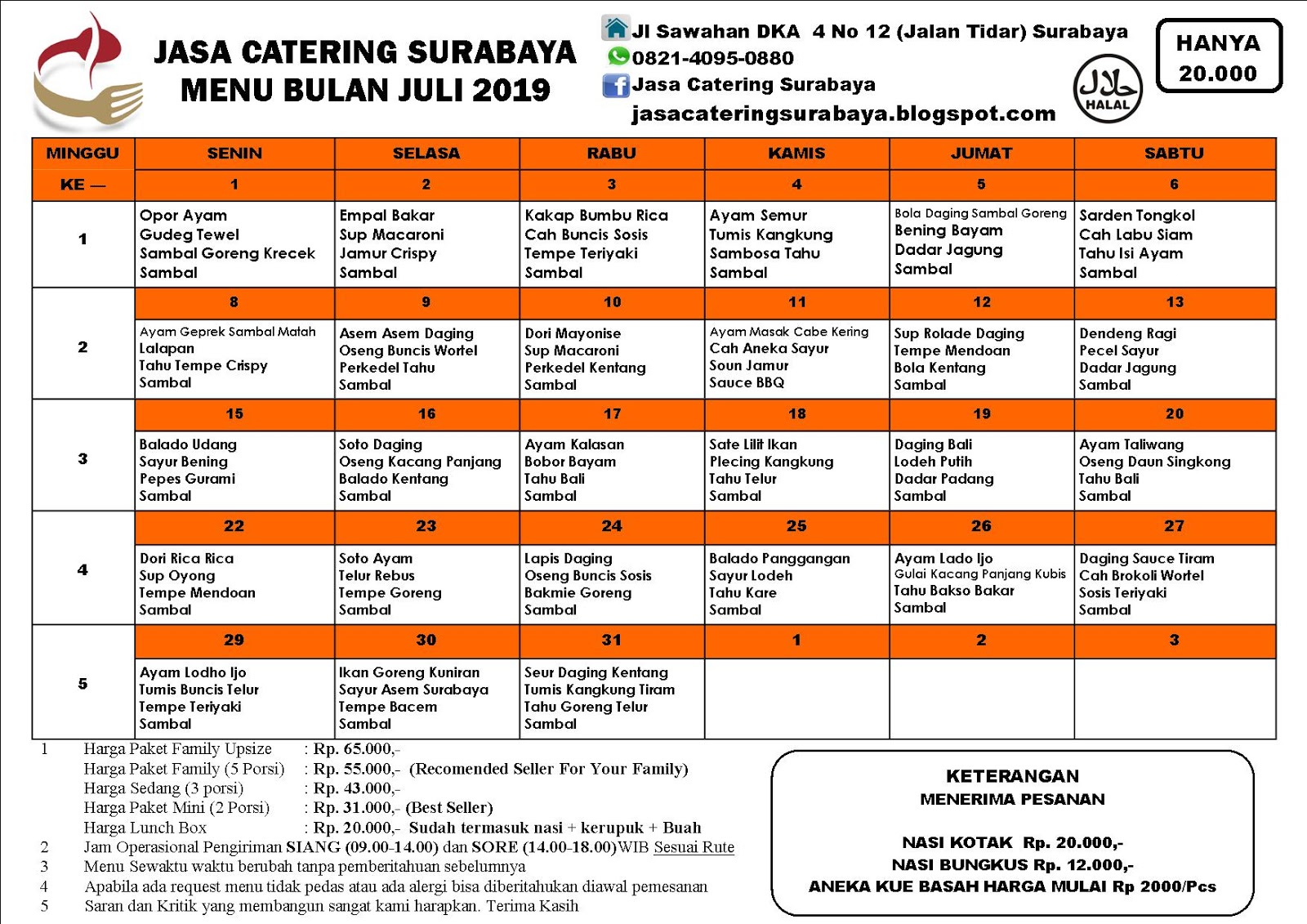 Jasa Catering Surabaya 2016