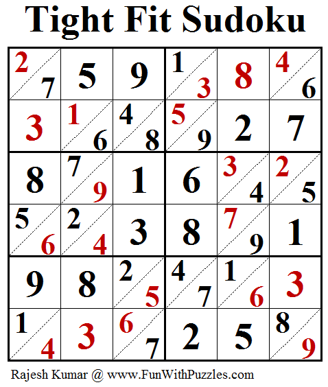 Tight Fit Sudoku (Daily Sudoku League #174) Answer