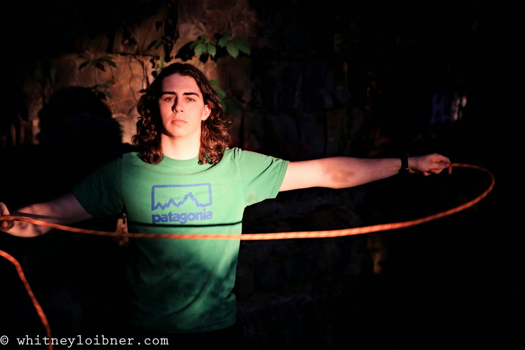 senior photos, whitney loibner photography, boy senior, rock climbing, ropes