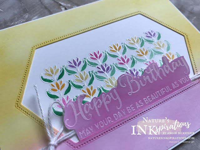 By Angie McKenzie for the Joy of Sets Blog Hop; Click READ or VISIT to go to my blog for details! Featuring the Parcels & Petals and Beautiful Day Stamp Sets; #handmadecards #naturesinkspirations #joyofsetsbloghop #birthdaycards #parcelsandpetalsstampset #beautifuldaystampset #aquapainterwatercoloring #jostttchallenges #inkblending #fussycutting #cardtechniques #stampinupinks #makingotherssmileonecreationatatime 